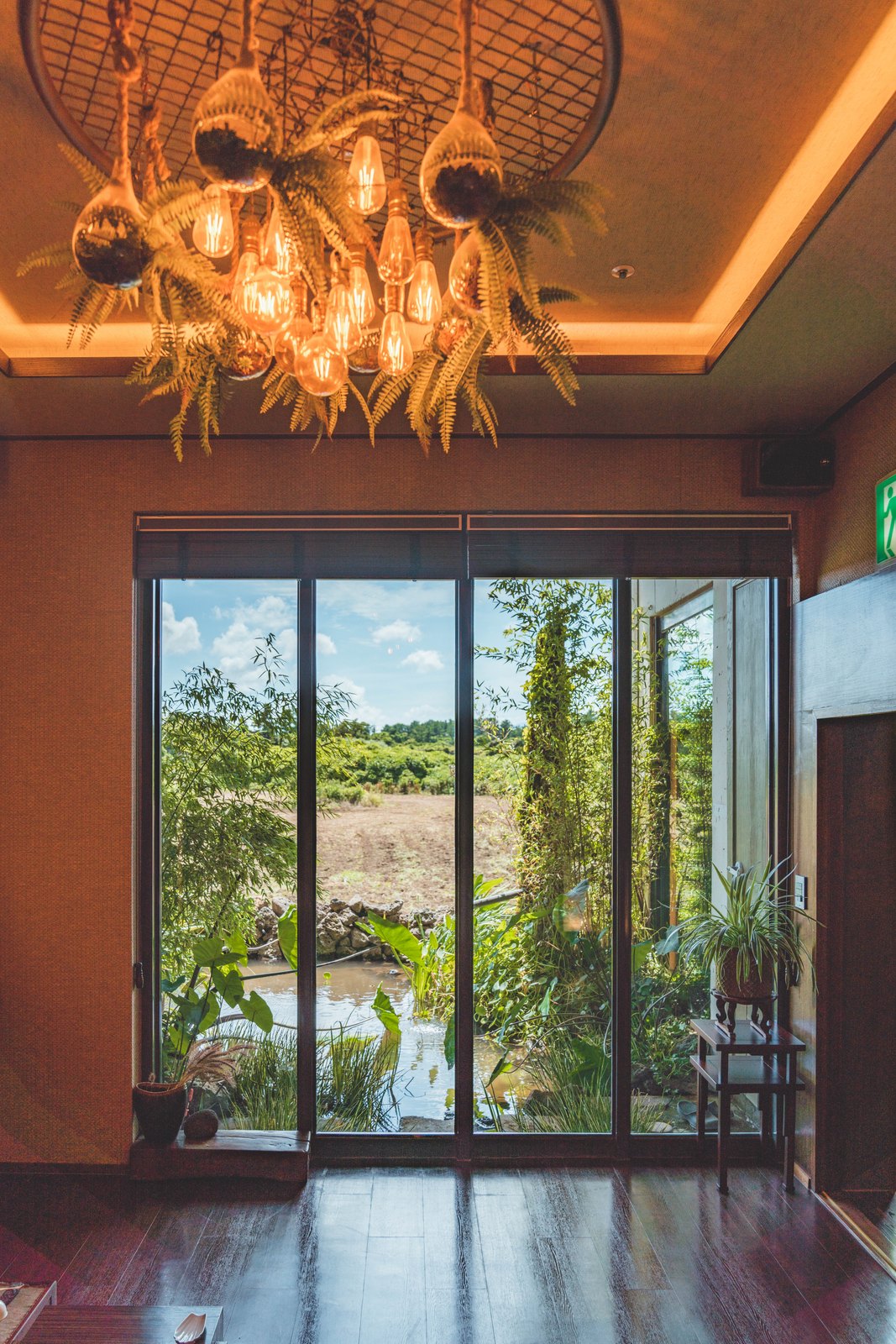 An interior at Chuidasun opening onto the garden